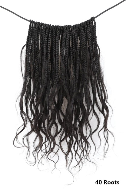 10 Inch Mermaid Crochet Bob Braids with Human Hair Curls BB03