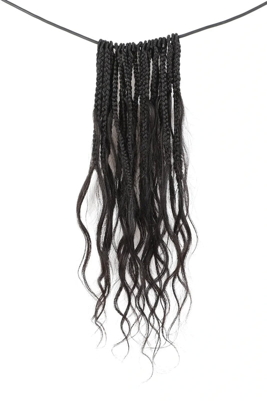 10 Inch Mermaid Crochet Bob Braids with Human Hair Curls BB03