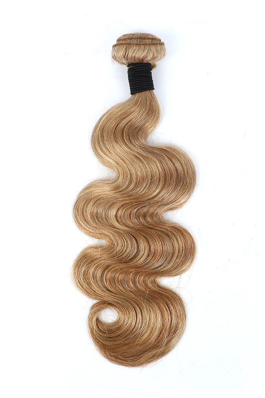#27 Honey Blonde Brazilian Virgin Hair Bundles Sew in Extensions Body Wave