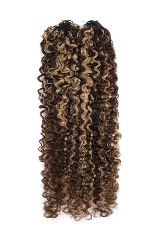 #4/27 Mixed Color Water Deep Wave Feather Crochet Human Hair