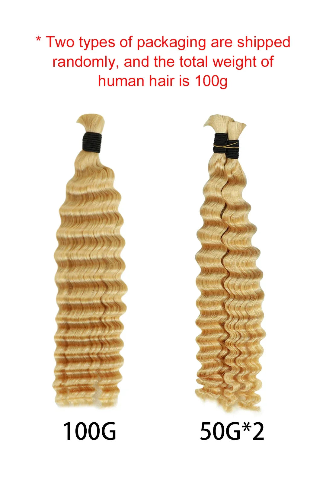 613 Blonde Deep Wave Bulk Human Hair for Braiding