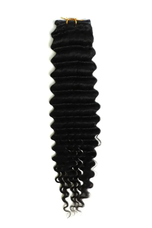 Ultra-thin Genius Weft Deep Wave Natural Black Virgin Hair