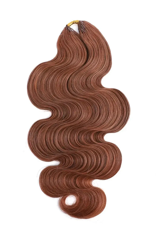 Auburn Brown #30 Body Wave Feather Crochet Human Hair