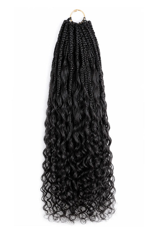 Crochet Miracle Knots Braids Pre-Looped Deep Wave Curls Human Hair 40 Strands