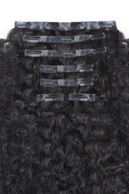 Burmese Curly with Spiral Curls Seamless Clip ins Double Drawn Hair