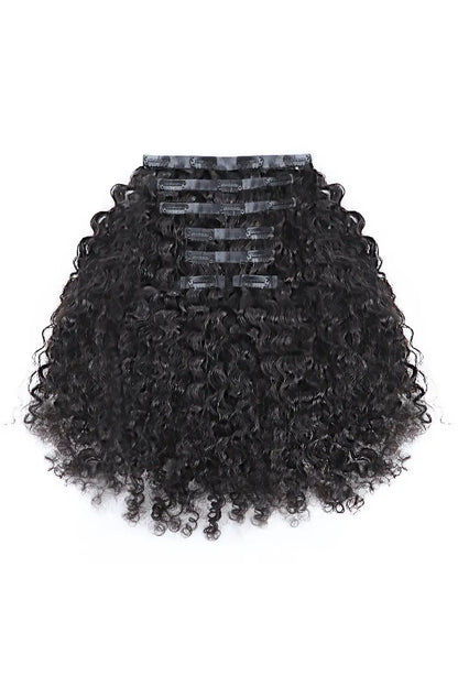 Burmese Curly with Spiral Curls Seamless Clip ins Double Drawn Hair