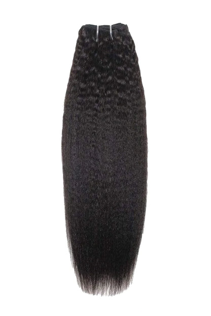 Cambodian Virgin Hair Bundle Kinky Straight Natural Color 12A 20% Density