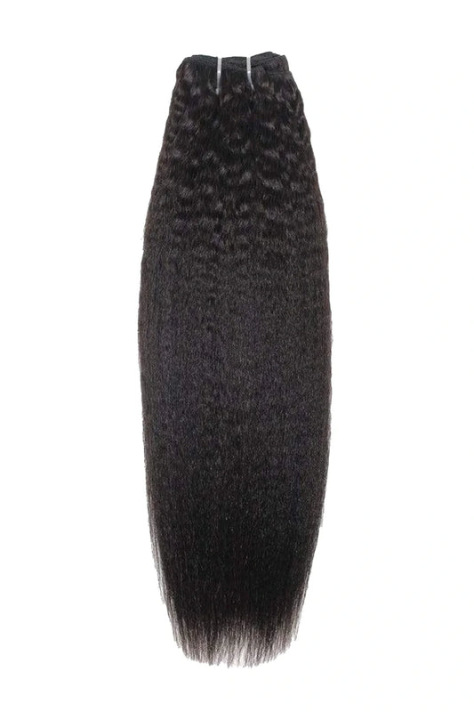 Cambodian Virgin Hair Bundle Kinky Straight Natural Color 12A 20% Density