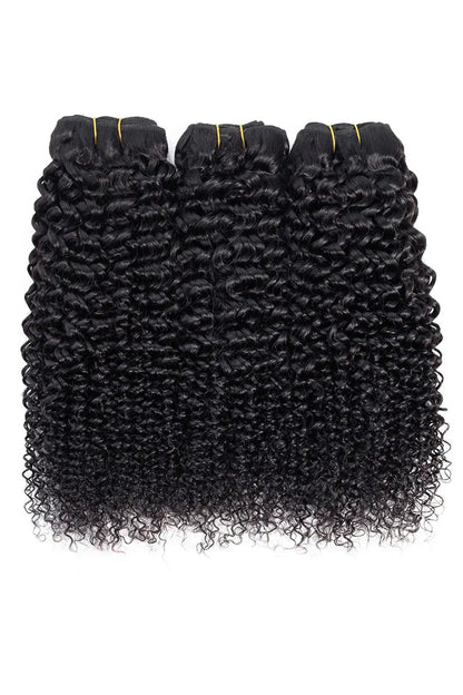 Cambodian Virgin Hair Bundle Kinky Curly Natural Color 12A 20% Density