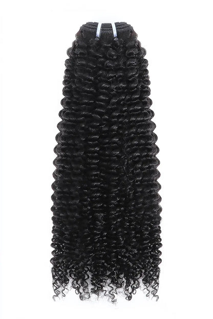 Cambodian Virgin Hair Bundle Kinky Curly Natural Color 12A 20% Density