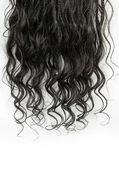 Crochet Mermaid Braids with Human Hair Curls Pre-Looped Loose Wave