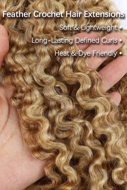 #27/613 Mixed Color Water Deep Wave Feather Crochet Human Hair