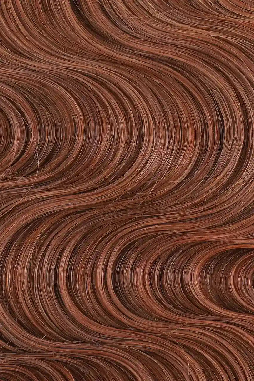 Auburn Brown #30 Body Wave Feather Crochet Human Hair