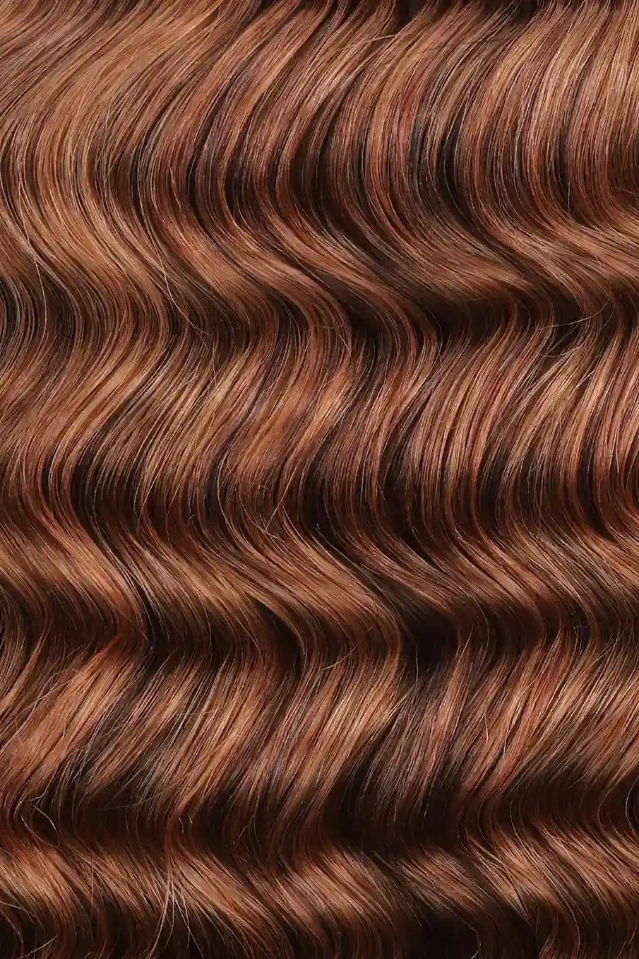 Auburn Brown #30 Deep Wave Feather Crochet Human Hair