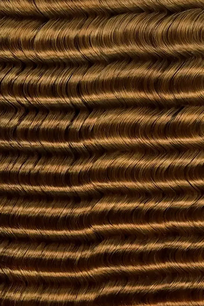 Double Drawn Auburn Brown Ombre Deep Wave Feather Crochet Hair - T1B/30 Human Hair