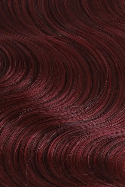 Double Drawn Burgundy Ombre Body Wave Feather Crochet Hair - T1B/99J Human Hair