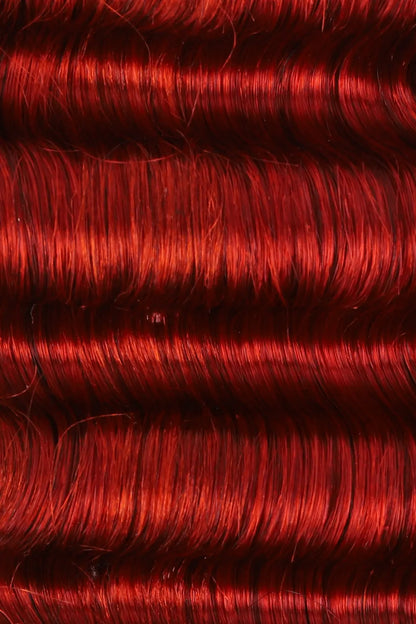 Copper Red Deep Wave Bulk Human Hair For Braiding BU23