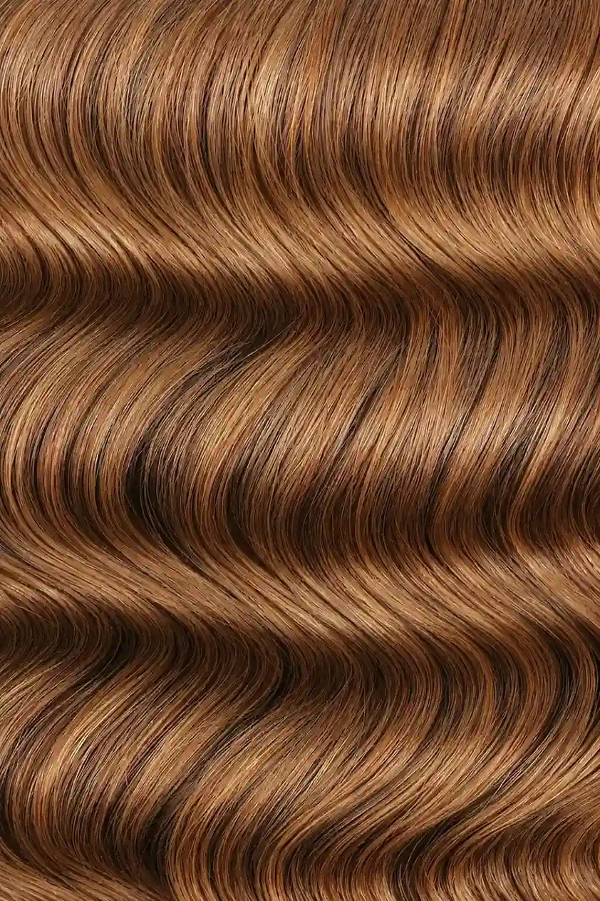 Double Drawn #30 Medium Auburn Brown Bulk Hair Loose Wave BU66
