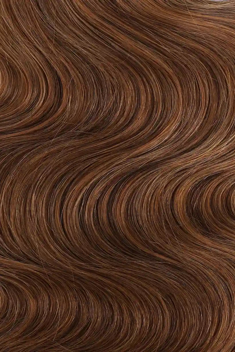 Double Drawn #30 Auburn Brown Body Wave Bulk Hair BU60
