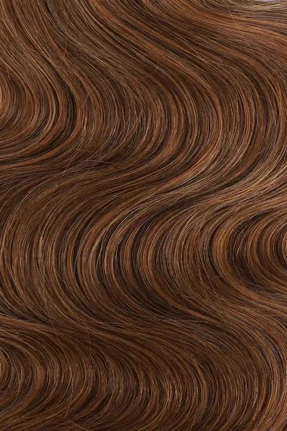 Double Drawn #30 Auburn Brown Body Wave Bulk Hair BU60