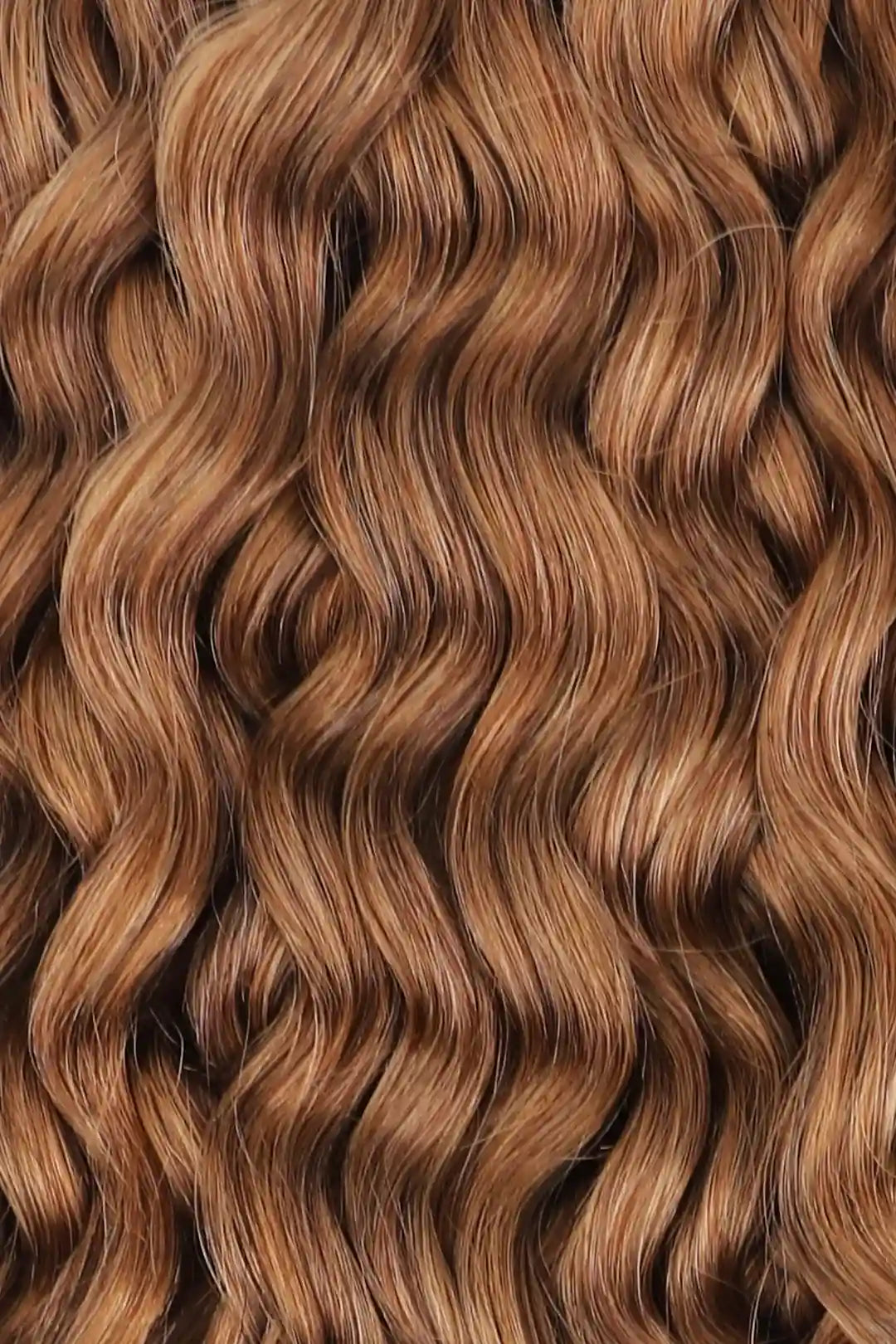 Double Drawn Light Auburn #30a Color Water Wave Bulk Hair