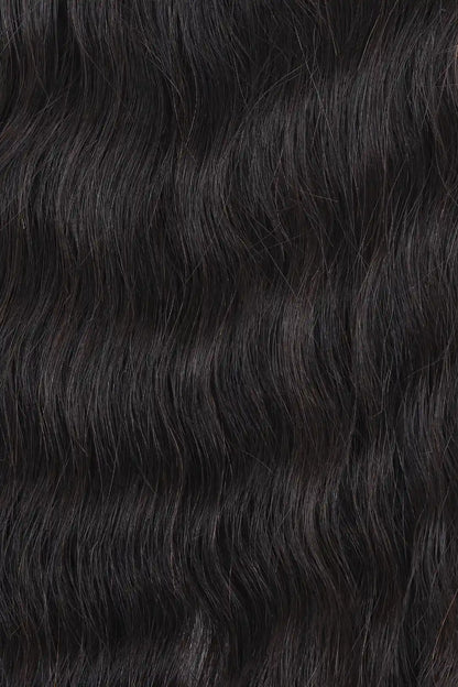 Double Drawn Feather Crochet Hair Extension Wet and Wavy Human Hair Double-Strand