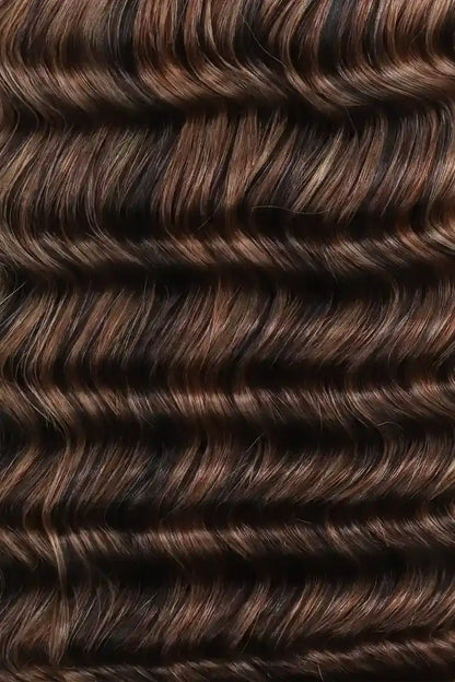 Double Drawn Highlight Blend #4/27/30 Deep Wave Feather Crochet Human Hair