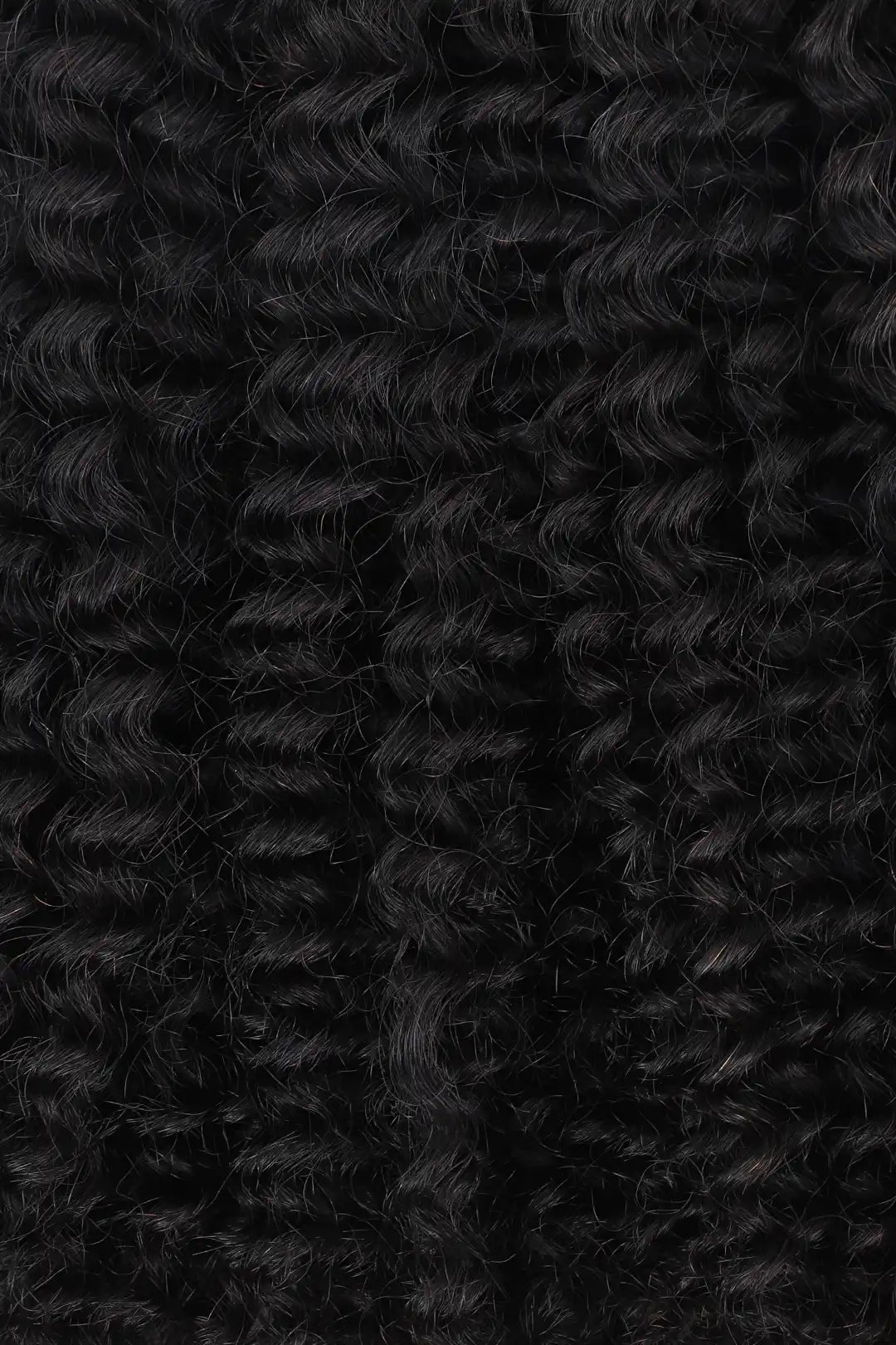 Single Drawn Kinky Curly Bulk Human Hair Natural Black