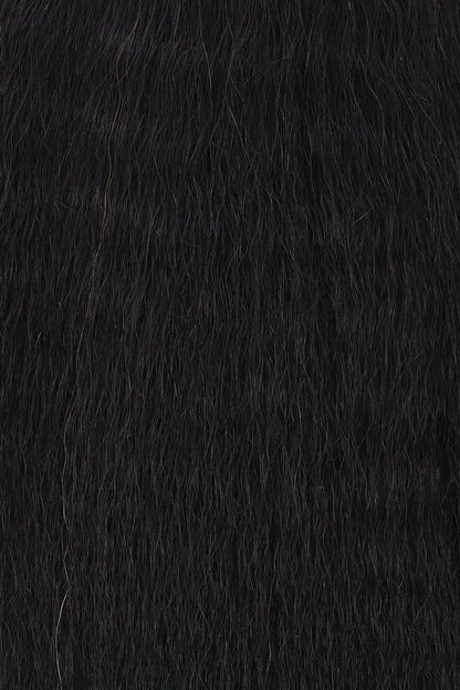 Single Drawn Kinky Straight Bulk Hair For Braiding Natural Black