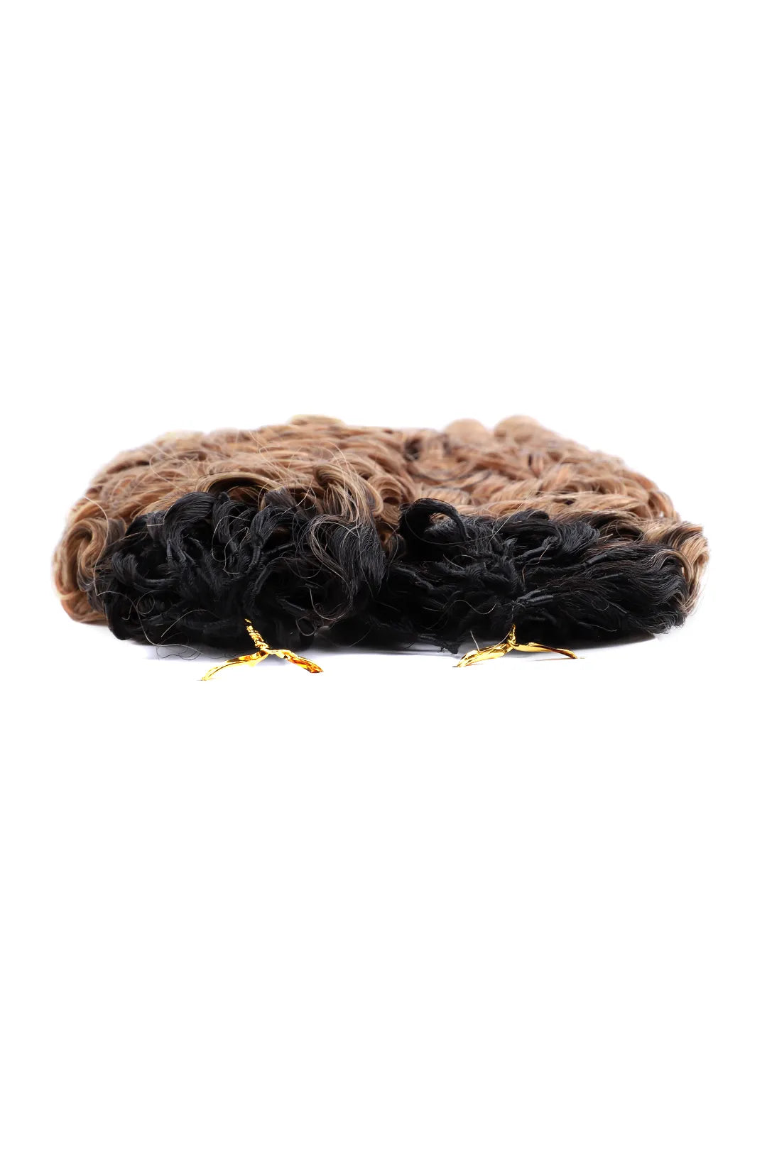 Auburn Brown Ombre Burmese Curly with Spiral Curls Feather Crochet Hair - T1B/30 Human Hair