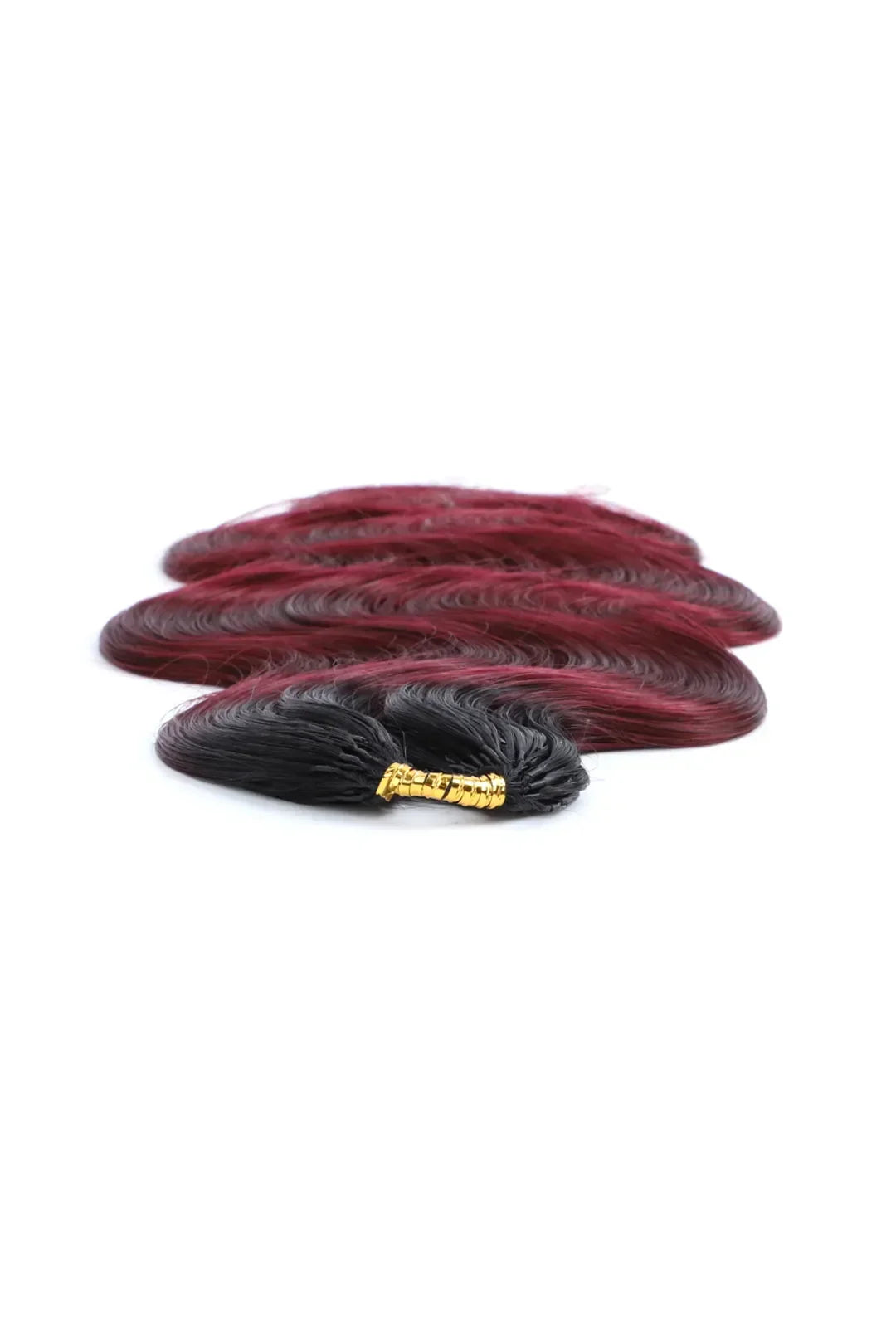 Double Drawn Burgundy Ombre Body Wave Feather Crochet Hair - T1B/99J Human Hair