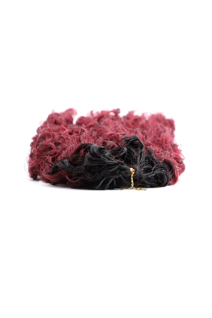 Burgundy Ombre Water Deep Wave Feather Crochet Hair - T1B/99J Human Hair