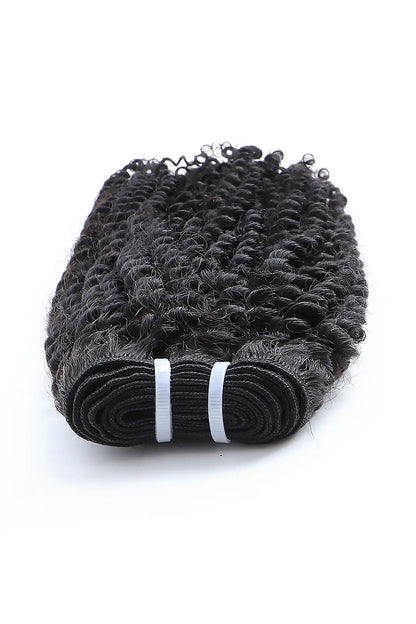 Cambodian Virgin Hair Bundle Kinky Curly Natural Color 12A 20% Density