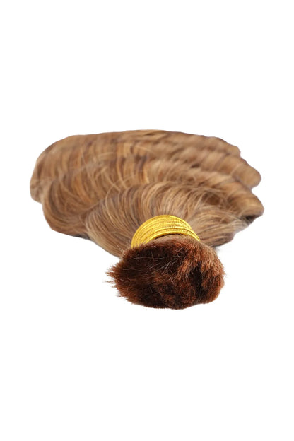 Double Drawn #30 Medium Auburn Brown Bulk Hair Loose Wave BU66