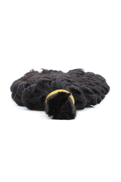 Double Drawn Burmese Curly Bulk Human Hair For Braiding