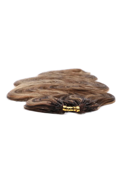 Double Drawn Highlight Blend #4/27/30 Body Wave Feather Crochet Human Hair