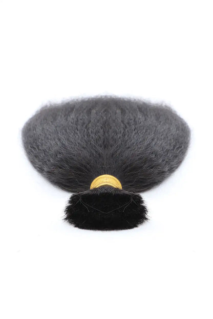 Single Drawn Kinky Straight Bulk Hair For Braiding Natural Black