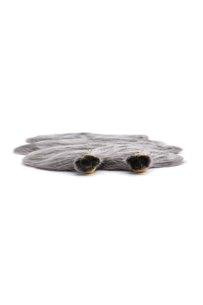 Salt and Pepper Bulk Hair Body Wave for Braiding 70% Gray