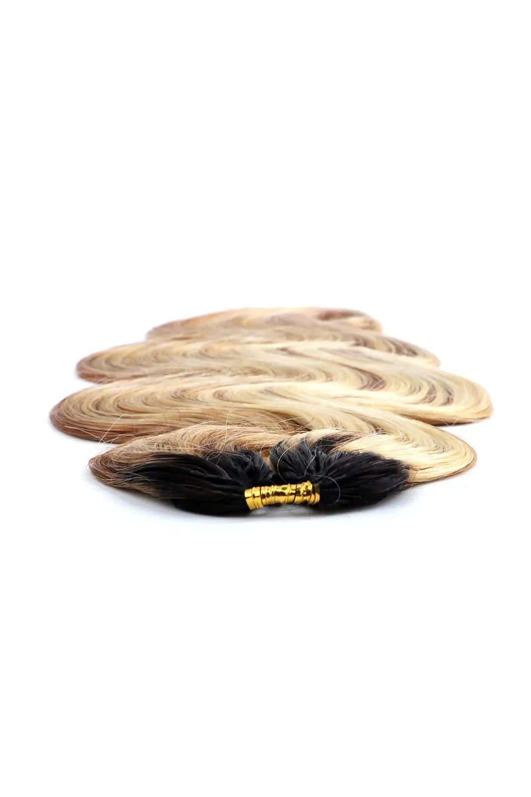 Double Drawn T-Natural Black Root Mixed 27/30/613 Body Wave Feather Crochet Human Hair