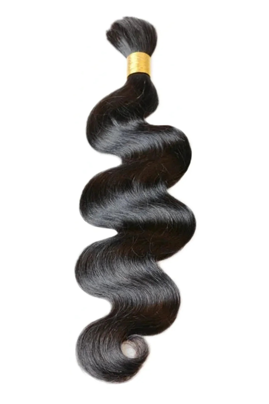 Single Drawn Body Wave Bulk Hair For Braiding Natural Black