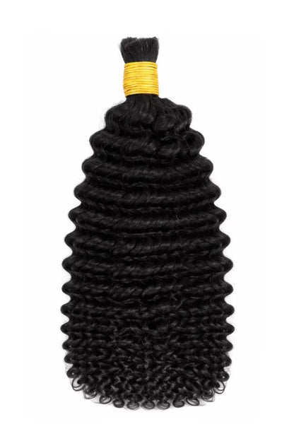 Double Drawn Burmese Curly Bulk Human Hair For Braiding