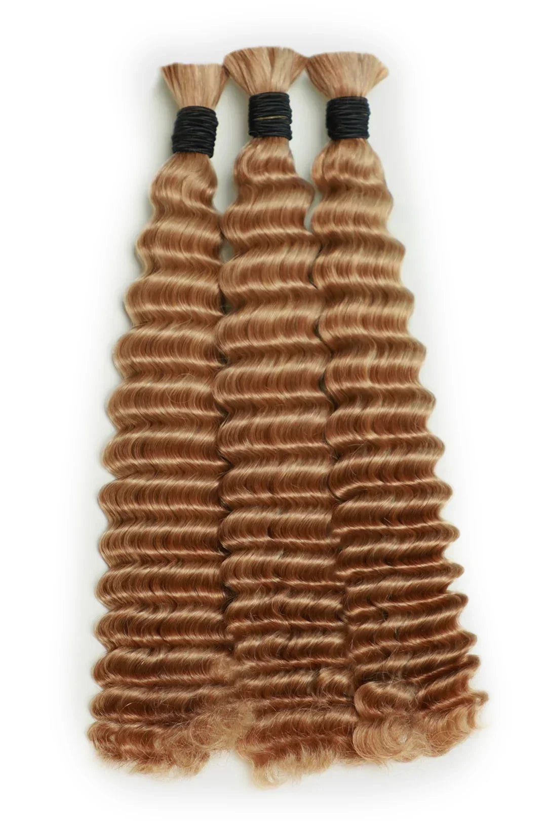 #27 Medium Blonde Bulk Hair For Braiding Deep Wave BU06