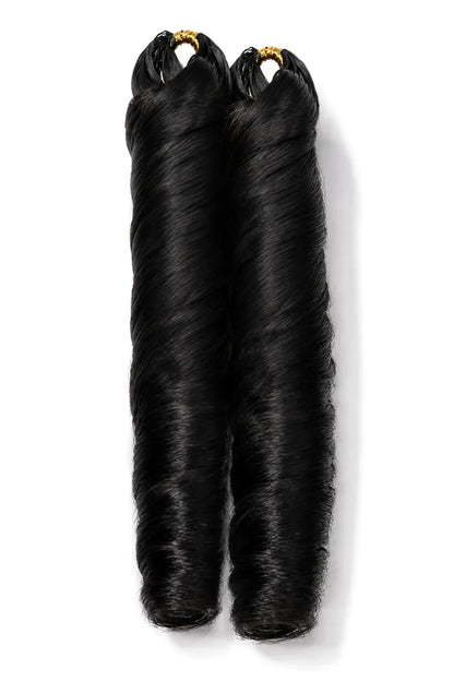 Double drawn feather crochet hair extension french curl human hair