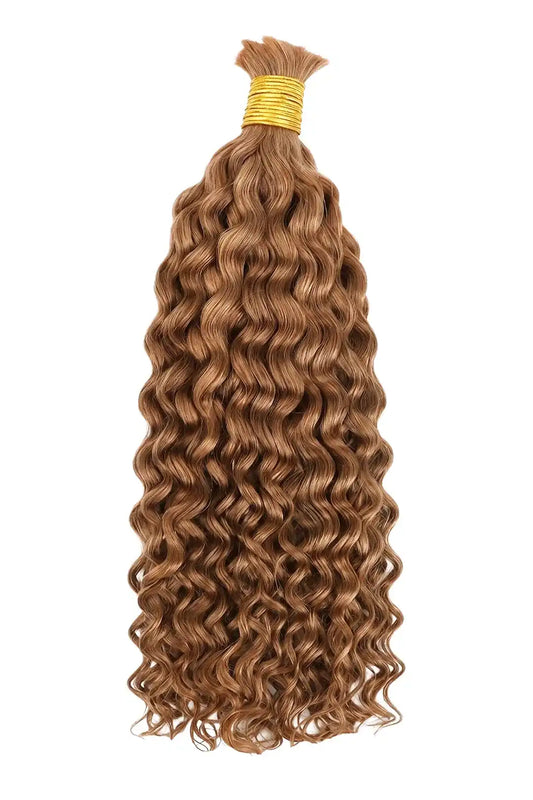 Double Drawn Light Auburn #30a Color Water Wave Bulk Hair