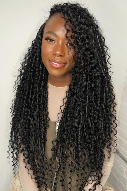Single Drawn Spanish Curly Bulk Hair Extensions for Braiding