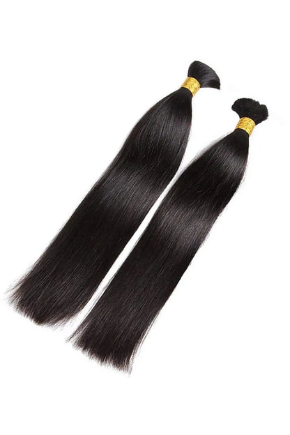 Double Drawn Straight Bulk Human Hair For Braiding