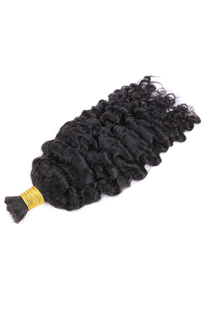 Double Drawn Water Deep Wave Bulk Human Hair For Braiding