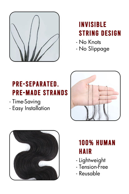 Double Drawn Braiding Feather Crochet Hair Body Wave