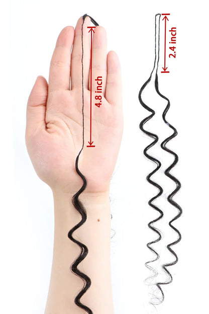 Double Drawn Braiding Feather Crochet Hair Deep Wave