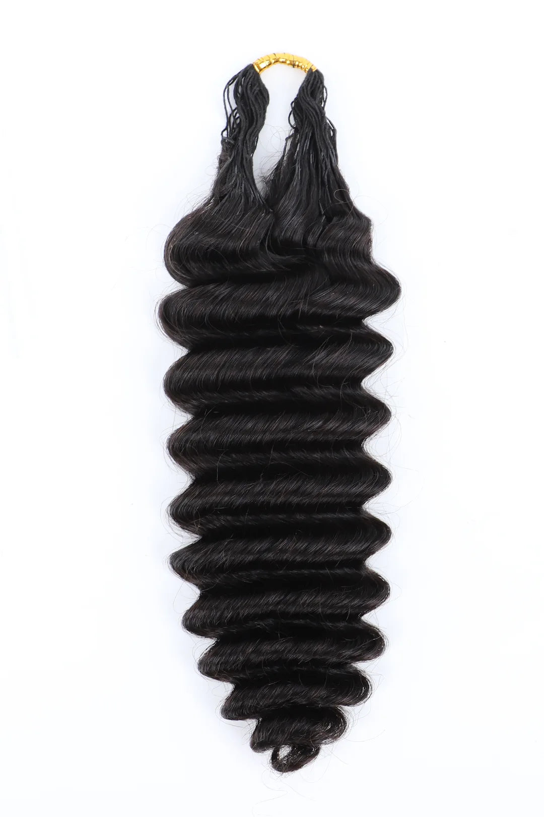 Double Drawn Braiding Feather Crochet Hair Deep Wave